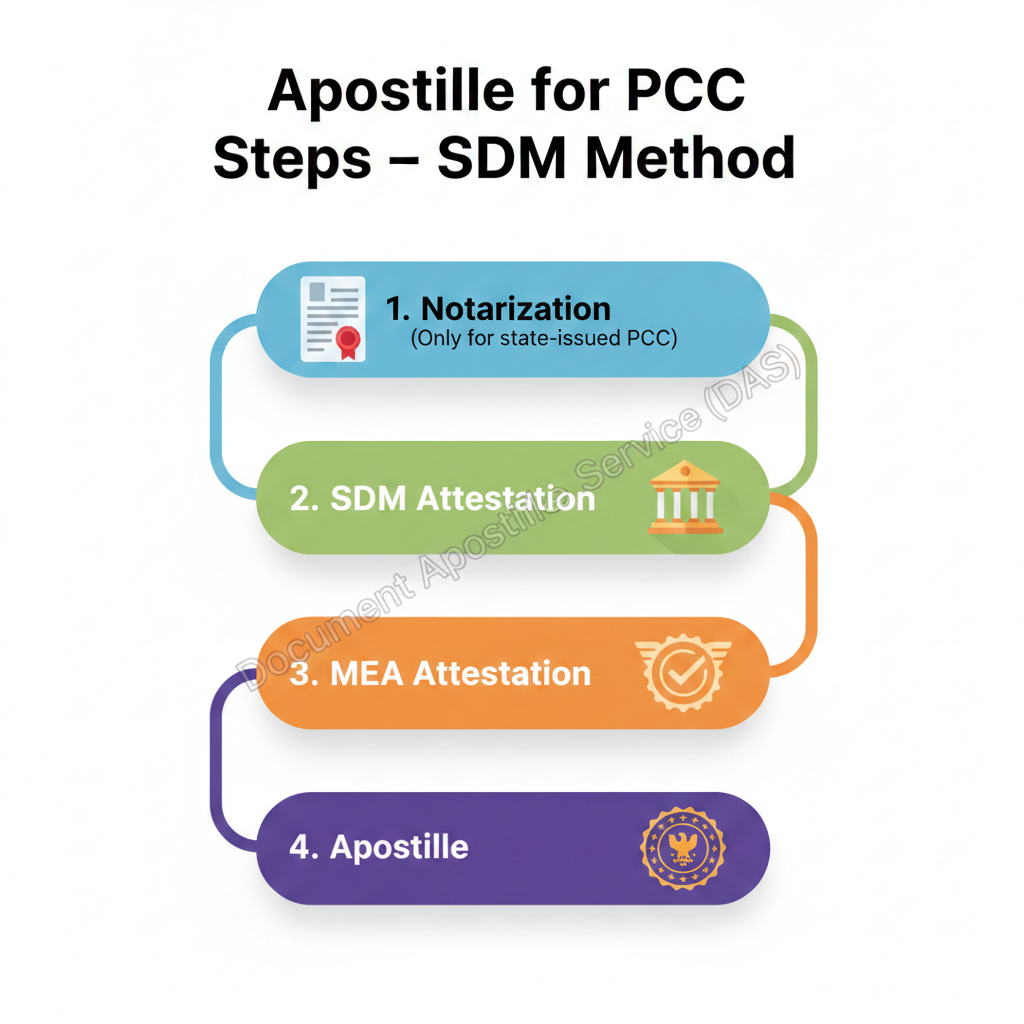 Steps to get Police Clearance certificate in India Using SDM Method